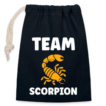 scorpion - Closable cotton gift bag (14x20cm) - navy - Front