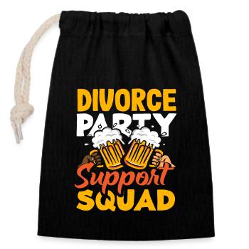 Divorce Party Support Command Divorce - Closable cotton gift bag (14x20cm) - black - Front