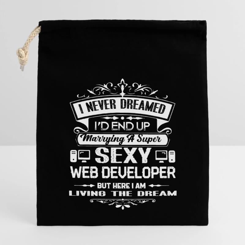 Web Developer Marrying A Web Developer Closable cotton gift bag (14x20cm)