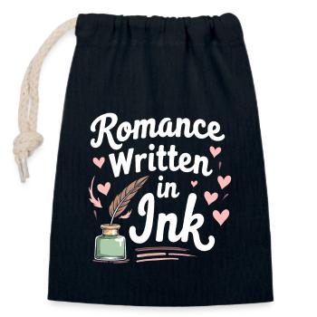 Romantic Nostalgia Vintage Romance Classic Love - Closable cotton gift bag (14x20cm) - navy - Front