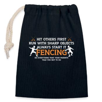 Fencing: Folge Deinen Instinkten, Verwandle - Verschließbarer Geschenkbeutel aus Baumwolle (14x20cm) - Navy - Vorne