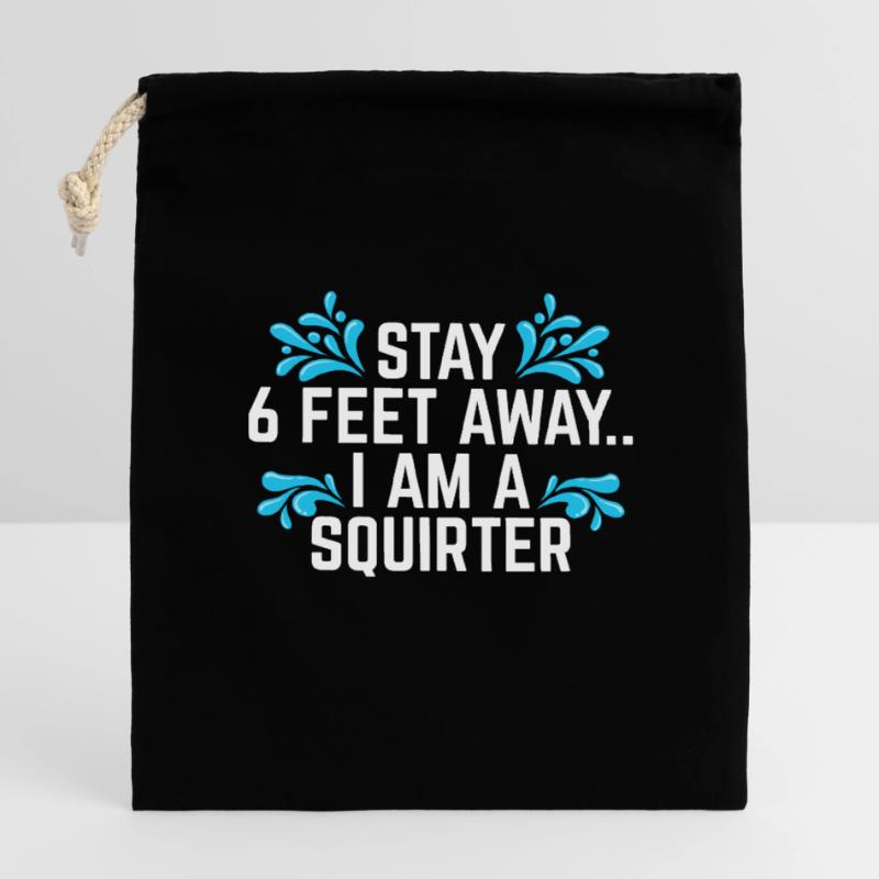 Squirter Des graphismes créatifs pour s’amuser Sac cadeau en coton avec cordon (14 x 20 cm)