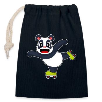 Panda Inline skating Inline skates - Closable cotton gift bag (14x20cm) - navy - Front