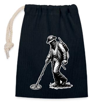 Probing Metal Detector - Closable cotton gift bag (14x20cm) - navy - Front