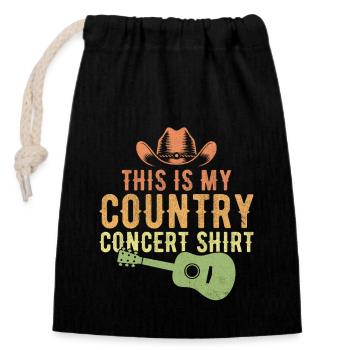 This Is My Country Concert Music Song Lover - Closable cotton gift bag (14x20cm) - black - Front