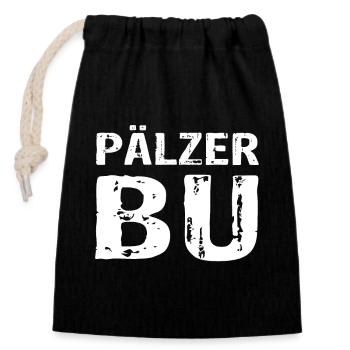 Pälzer Bub - Verschließbarer Geschenkbeutel aus Baumwolle (14x20cm) - Schwarz - Vorne