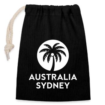 Australien Sydney - Verschließbarer Geschenkbeutel aus Baumwolle (14x20cm) - Schwarz - Vorne