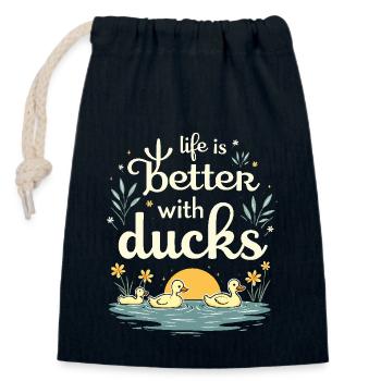 Nutztier-enten-enthusiasten Hinterhof-enten - Verschließbarer Geschenkbeutel aus Baumwolle (14x20cm) - Navy - Vorne