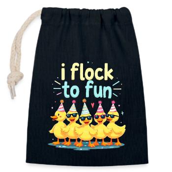 Nutztier-enten-enthusiasten Hinterhof-enten - Verschließbarer Geschenkbeutel aus Baumwolle (14x20cm) - Navy - Vorne