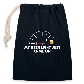 Ma bière vient d’arriver sur la conception d’un t-shirt pour - Sac cadeau en coton avec cordon (14 x 20 cm) - bleu marine - Devant