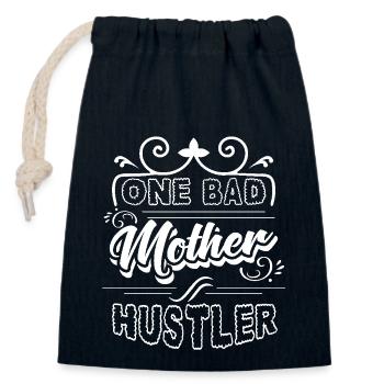 One Bad Mother Hustler Mother's Day - Closable cotton gift bag (14x20cm) - navy - Front
