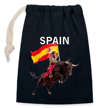 SPANIEN SPAIN - Verschließbarer Geschenkbeutel aus Baumwolle (14x20cm) - Navy - Vorne