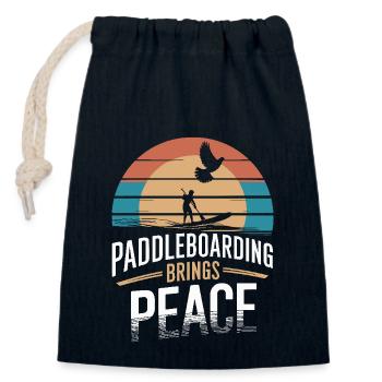 Paddleboarding Sup-abenteuer, Wassersport Im - Verschließbarer Geschenkbeutel aus Baumwolle (14x20cm) - Navy - Vorne