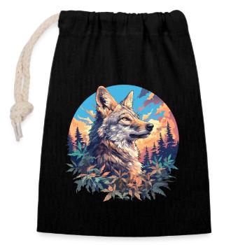Jackals Jackal - Closable cotton gift bag (14x20cm) - black - Front