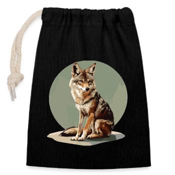 Jackals Jackal - Closable cotton gift bag (14x20cm) - black - Front