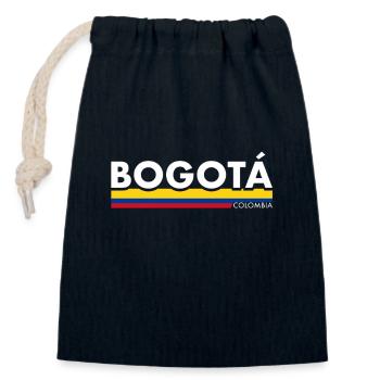 Bogotá Colombia Kolumbien Kolumbianische Flagge - Verschließbarer Geschenkbeutel aus Baumwolle (14x20cm) - Navy - Vorne