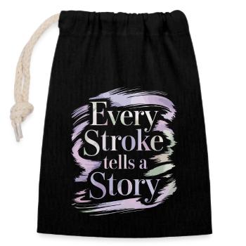 Creative Hobby For Beginners In The - Closable cotton gift bag (14x20cm) - black - Front
