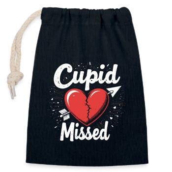 Grunge Valentine's Day Dark Romance Edgy Love - Closable cotton gift bag (14x20cm) - navy - Front