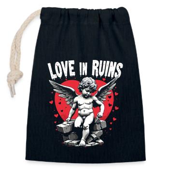 Grunge Valentine’s Day Dark Romance Edgy Love - Verschließbarer Geschenkbeutel aus Baumwolle (14x20cm) - Navy - Vorne
