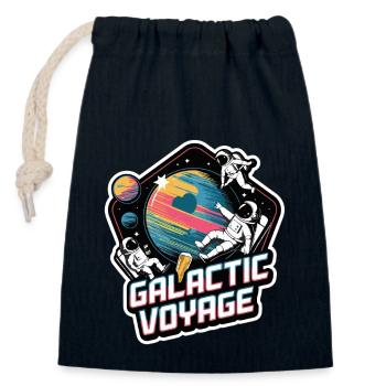 GALAKTISCHE REISE - Verschließbarer Geschenkbeutel aus Baumwolle (14x20cm) - Navy - Vorne