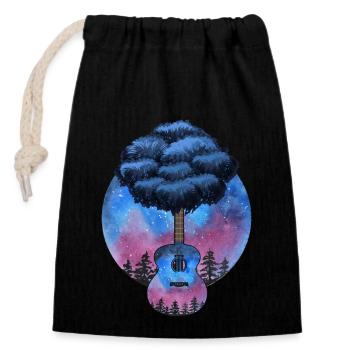 Yggdrasil Nature Musicien Arbre De Vie - Sac cadeau en coton avec cordon (14 x 20 cm) - noir - Devant