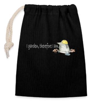 Niedlicher Maulwurf-Gärtner Jardinier de taupes mignon - Sac cadeau en coton avec cordon (14 x 20 cm) - noir - Devant