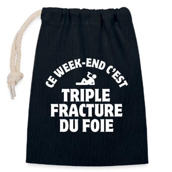 Weekend, Fiesta, Nightclub - Closable cotton gift bag (14x20cm) - navy - Front