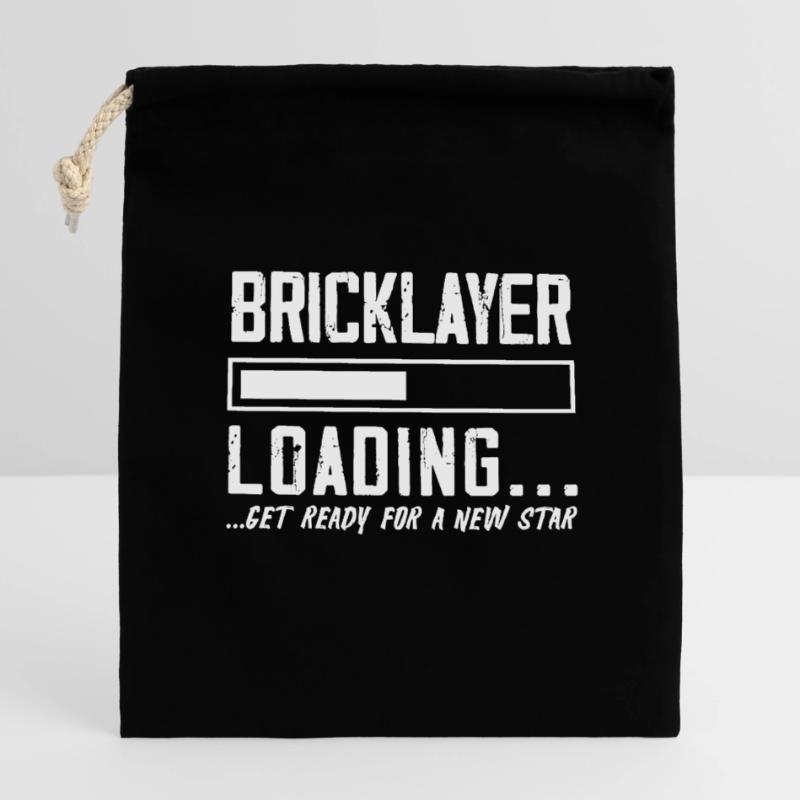 Bricklayer loading Get ready for a new one Closable cotton gift bag (14x20cm)