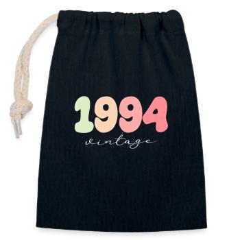 Année de naissance 1994 - Sac cadeau en coton avec cordon (14 x 20 cm) - bleu marine - Devant