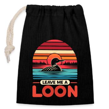 Laissez-moi un huard Birdwatching Birdwatcher Bird - Sac cadeau en coton avec cordon (14 x 20 cm) - noir - Devant