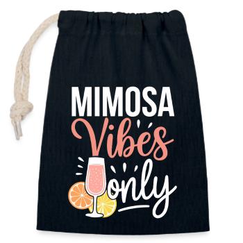 Brunch Kultur Bodenlos Mimosen Liebhaber - Verschließbarer Geschenkbeutel aus Baumwolle (14x20cm) - Navy - Vorne
