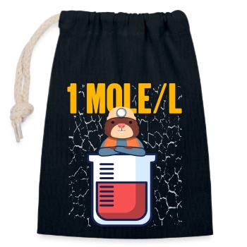 Maulwurf - Verschließbarer Geschenkbeutel aus Baumwolle (14x20cm) - Navy - Vorne