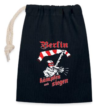 Berlin I kämpfen und siegen No II - Verschließbarer Geschenkbeutel aus Baumwolle (14x20cm) - Navy - Vorne