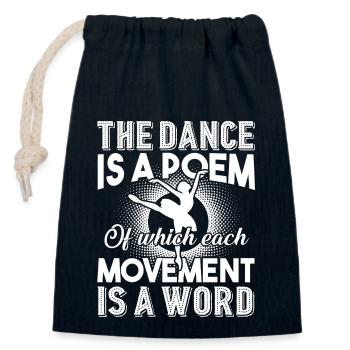 Ballet Dancer Ballet Dance Is A Poem - Closable cotton gift bag (14x20cm) - navy - Front