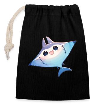 Manta Rays Manta Rays - Closable cotton gift bag (14x20cm) - black - Front