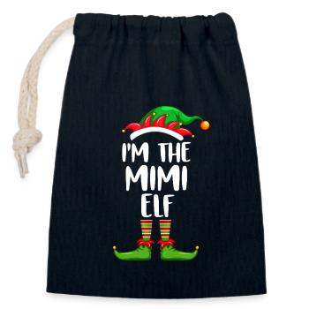I'm The Mimi Elf Shirt Matching Family Christmas - Closable cotton gift bag (14x20cm) - navy - Front