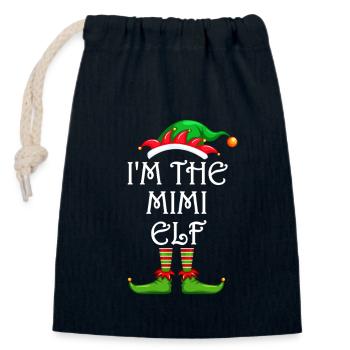 I'm The Mimi Elf Shirt Matching Family Christmas - Verschließbarer Geschenkbeutel aus Baumwolle (14x20cm) - Navy - Vorne
