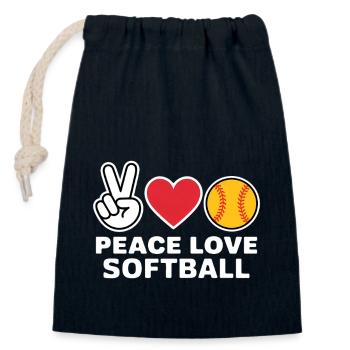 Softball Saying Softball Funny eSoftball Gift - Closable cotton gift bag (14x20cm) - navy - Front