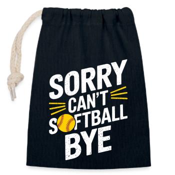Softball Softball Player Funny Softball Gift - Closable cotton gift bag (14x20cm) - navy - Front