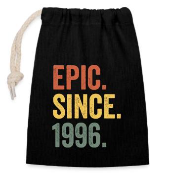 Epic Depuis 1996 Année de naissance Anniversaire - Sac cadeau en coton avec cordon (14 x 20 cm) - noir - Devant