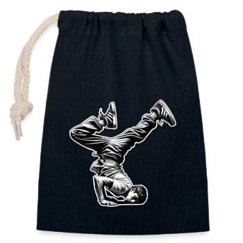 Breakdancing - Closable cotton gift bag (14x20cm) - navy - Front