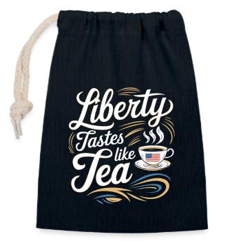 Boston Tea 1773 American Revolution Historic - Verschließbarer Geschenkbeutel aus Baumwolle (14x20cm) - Navy - Vorne