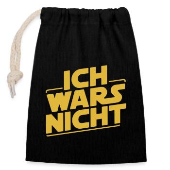 Ich Wars Nicht - Closable cotton gift bag (14x20cm) - black - Front