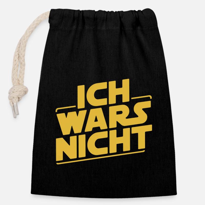 Ich Wars Nicht - Verschließbarer Geschenkbeutel aus Baumwolle (14x20cm) - Schwarz