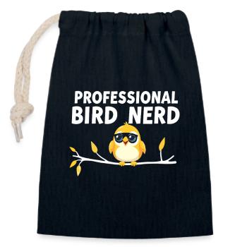 Birdwatcher Ornithology Vavian Enthusiast - Closable cotton gift bag (14x20cm) - navy - Front