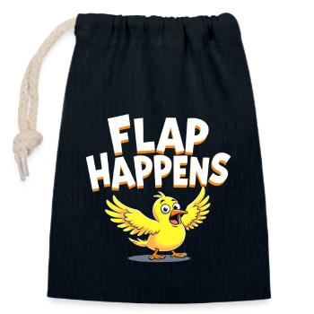 Birdwatcher Ornithology Vavian Enthusiast - Closable cotton gift bag (14x20cm) - navy - Front