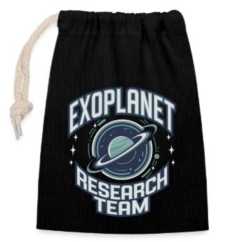Astrobiologie Exploration spatiale Extraterrestre - Sac cadeau en coton avec cordon (14 x 20 cm) - noir - Devant