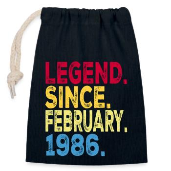 Legende seit Februar 1986 Design Für alte Menschen, - Verschließbarer Geschenkbeutel aus Baumwolle (14x20cm) - Navy - Vorne