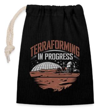 Astrobiologie Exploration spatiale Extraterrestre - Sac cadeau en coton avec cordon (14 x 20 cm) - noir - Devant