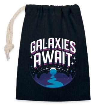 Astrobiologie Exploration spatiale Extraterrestre - Sac cadeau en coton avec cordon (14 x 20 cm) - bleu marine - Devant